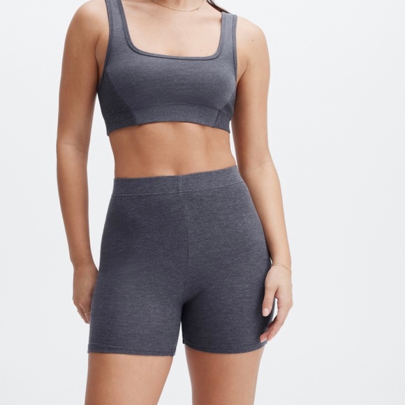 Fabletics Shorts New Fabletics Restoreknit Slim Short Sz Medium In Pewter Poshmark